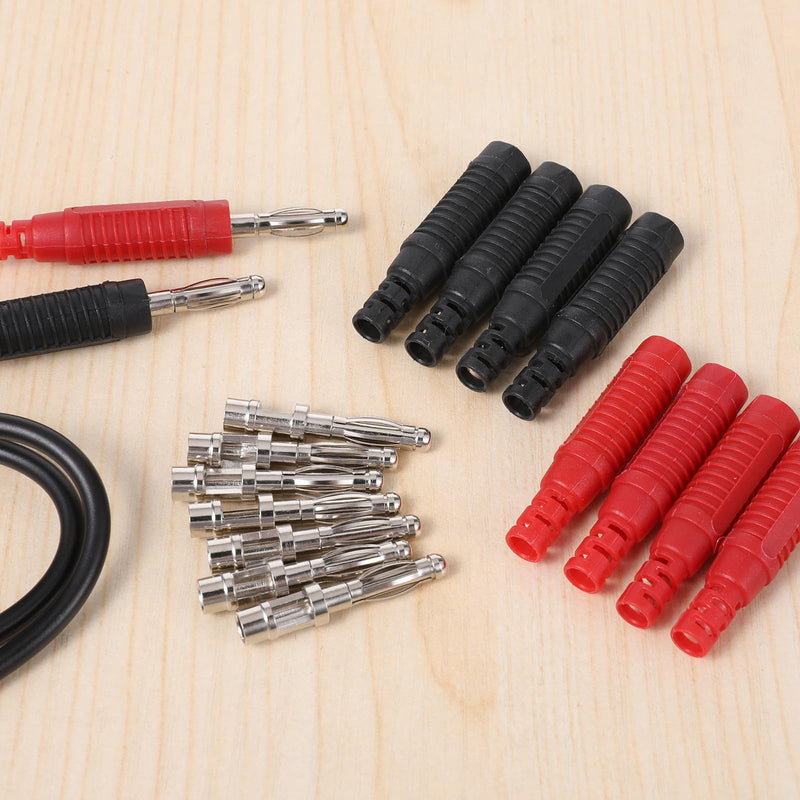 [Australia - AusPower] - Banana Plugs, 10 Pcs 4mm Insulated Banana Plug Connectors Adapters for Multimeter Test Leads Probes 