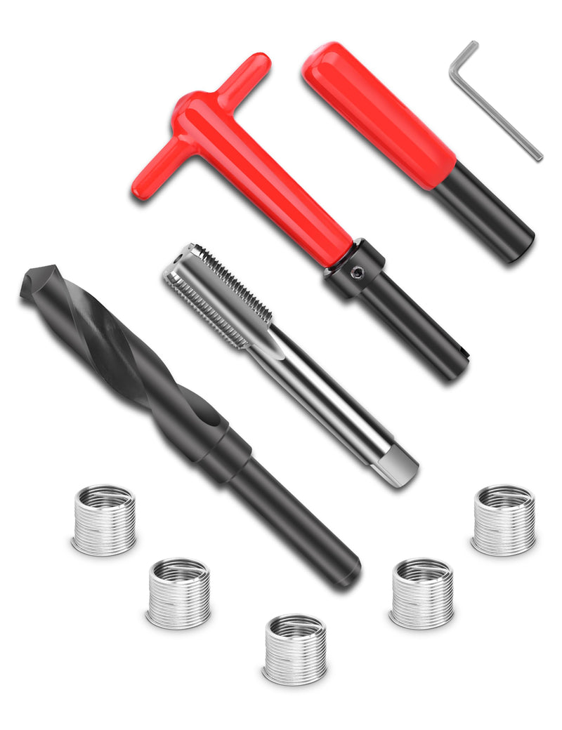 [Australia - AusPower] - M18x1.5 Thread Repair Kit, 10 Pcs Helicoil Thread Repair Kit Thread Chaser Set, Portable Thread Metric Inserts Repair Kits Helicoil Thread Repair kit, Compatible Hand Tool Set for Auto Repairing M18x1.5 