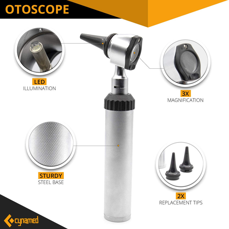 [Australia - AusPower] - Cynamed Combo Otoscope Set - Multi-Function Ear Scope for Ear, Nose & Eye Examination 