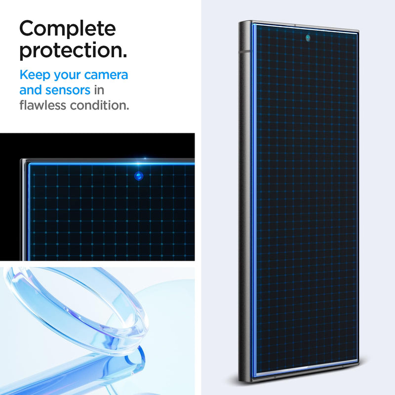 [Australia - AusPower] - Spigen Tempered Glass Screen Protector [GlasTR EZ Fit] designed for Galaxy S24 Ultra [Case Friendly] - 2 Pack 