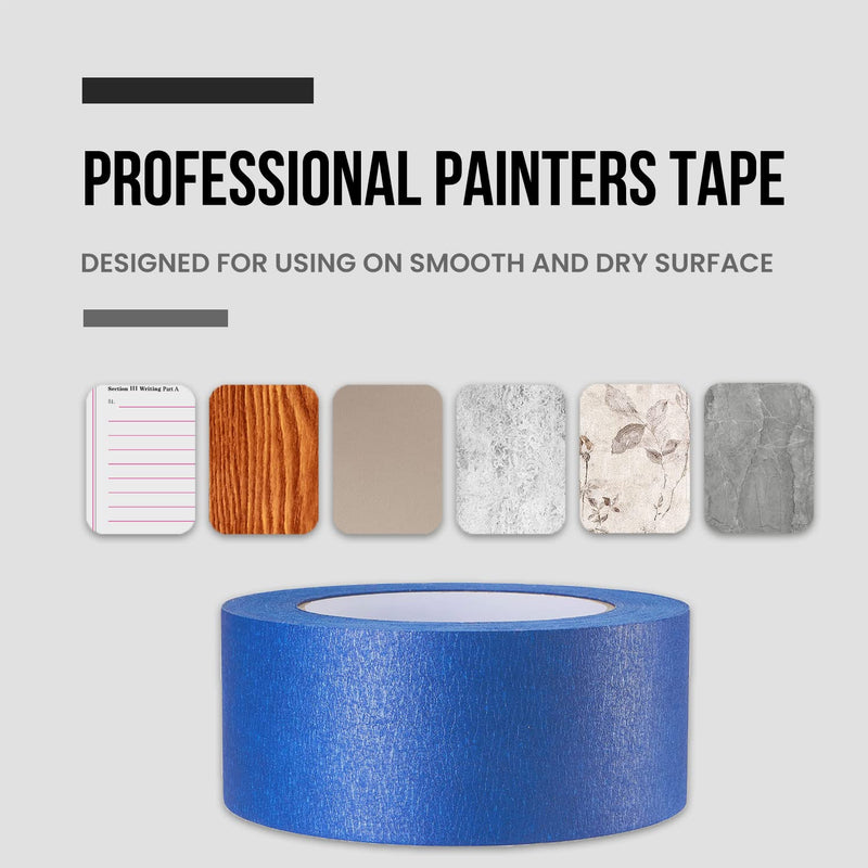 Lichamp Blue Painters Tape 2 inch Wide, 1pc Blue Masking Tape, 1.95 inches x 55 Yards 2 inches