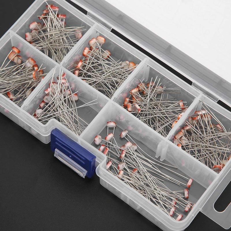KIMISS 175pcs Photoresistor Kit - GL5506 GL5516 GL5526 GL5528 GL5537 GL5539 GL5549 for Electronics Projects