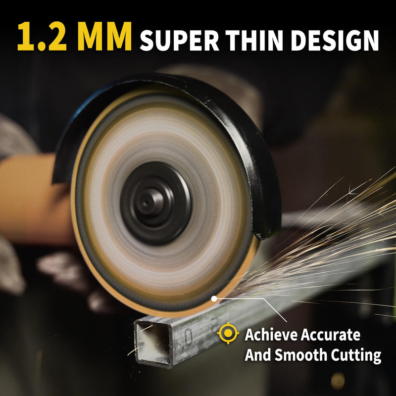 4 1/2 Inch Cut Off Wheel Diamond Cutting Wheel 4 1/2 Inch with 7/8" Arbor, Angle Grinder Cutting Disc for Metal with 5000+ Cuts on Rebar, Steel, Iron and INOX 4-1/2"x7/8in. 3.0