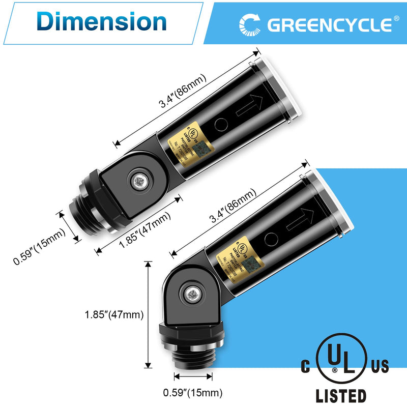 Dusk to Dawn Sensor,Greencycle 4PK Photocell Sensor for Outdoor Lights Auto On/Off, Waterproof IP65 Photo Cell for Outdoor Lighting, Flood Light, Lamp Post - Energy Saving & Easy Install Dusk to Dawn Sensor 4