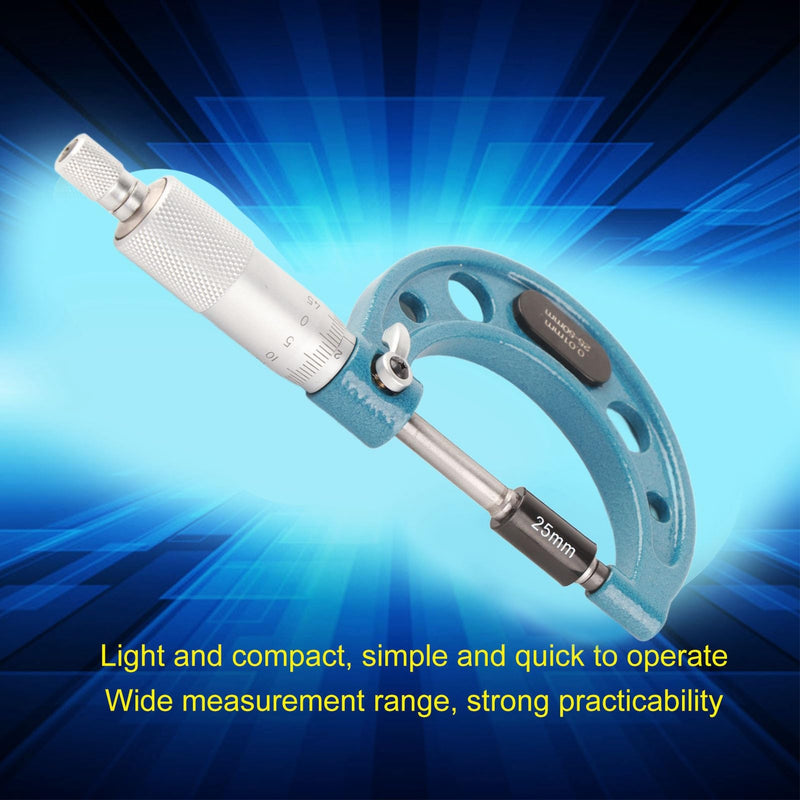 [Australia - AusPower] - External Micrometer Stainless Steel High Accuracy Outside Micrometer Thickness Gauge with Key 0.01 mm External Micrometer Tool for Precise Measuring of Material Thicknesses (25-50 mm) 25-50mm 