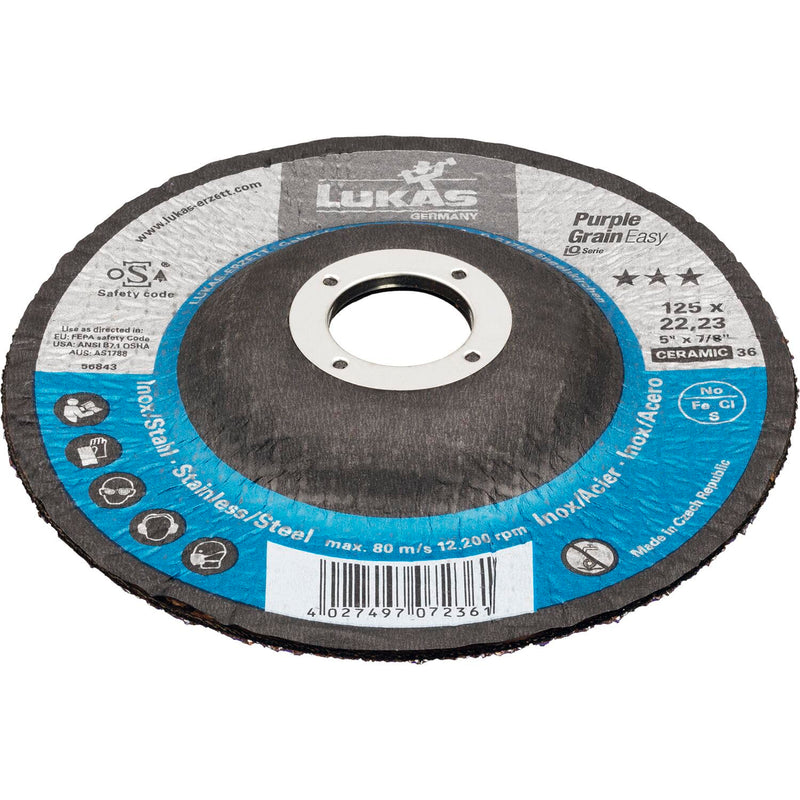 Lukas Grinding Wheel 125 mm Purple Grain Easy for Carbide - Grit 36