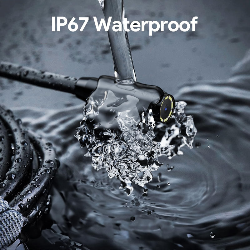 [Australia - AusPower] - Industrial Borescope with DEPSTECH Bluart 3.0 Tech, HD Digital Endoscope Camera Light, IP67 Waterproof Sewer Inspection Camera,16.5FT Semi-Rigid Drain Snake Cable,Cool Gadget Gift,Mechanic Tools(4.3) 