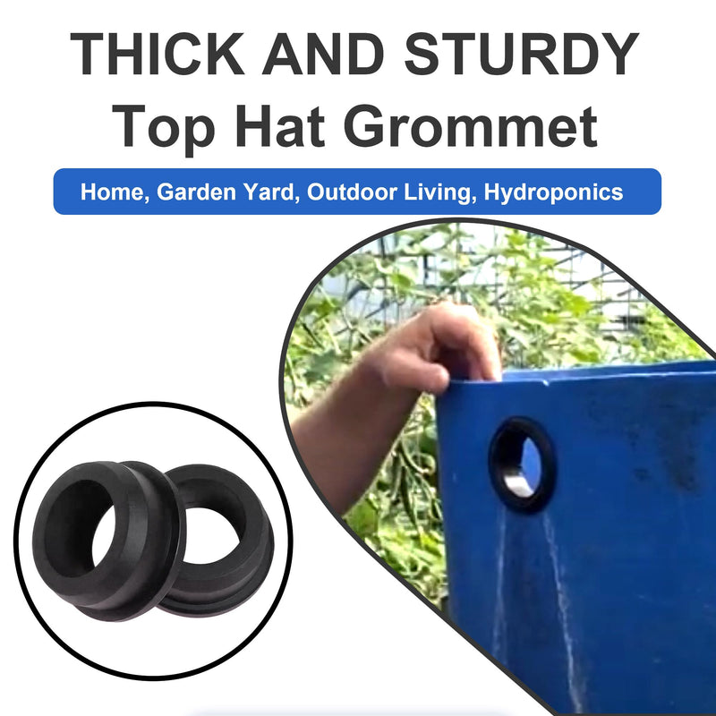 [Australia - AusPower] - 7/8" Drill Hole, 1/2" ID Silicone Rubber Grommets for Wiring, Automotive, Firewall Hole Plug, Top Hat Grommets for 5/8" OD Rubber or Vinyl Tubing in Hydroponic and Irrigation Systems, 10 Pack 1/2"ID, 7/8"DH 