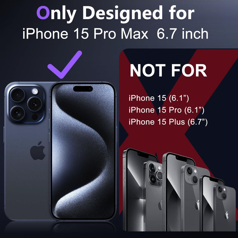 [Australia - AusPower] - Temdan Designed for iPhone 15 Pro Max Case Clear, [Non-Yellowing] [Military-Grade Drop Protection] Slim Thin Shockproof Protective Cover Phone Case for iPhone 15 Pro Max Case Clear-Blue 