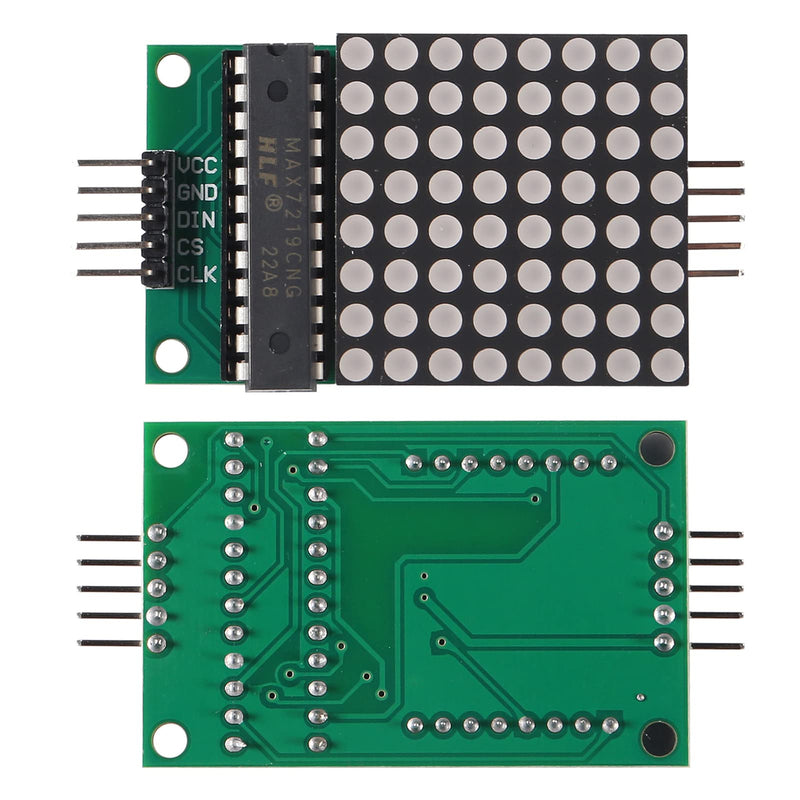 [Australia - AusPower] - 3PCS MAX7219 8x8 Dot Matrix Module LED Display Modules MCU LED Display Single-Chip Control Module DIY Kit with 5pin Wires 