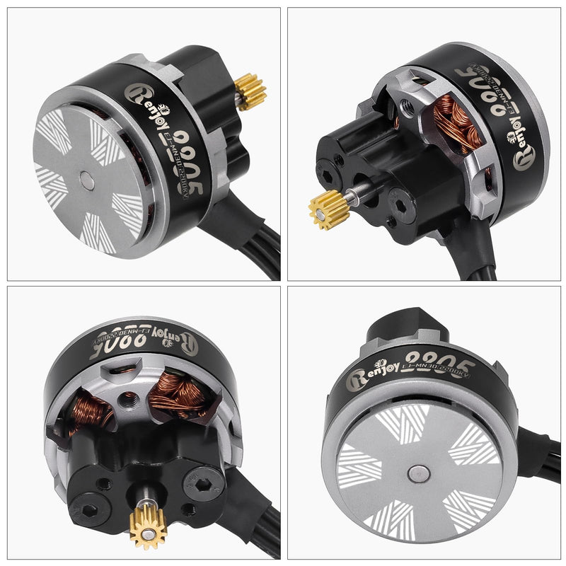 2205 2200KV Brushless Outrunner Motor with Mount and 30A Brushless ESC Electric Speed Controller for TRX4M 1/18 Remote Control Crawler Upgrade Black & Titanium Motor & ESC
