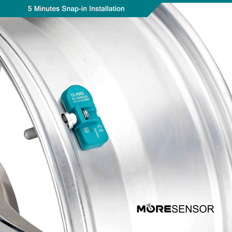 [Australia - AusPower] - MORESENSOR Signature Series 433MHz TPMS Tire Pressure Sensor 4-Pack | Preprogrammed for Select 135+ European Brand Models | Replacement for 36106872774 36106877937 0009054104 | Clamp-in | NX-S165-4 