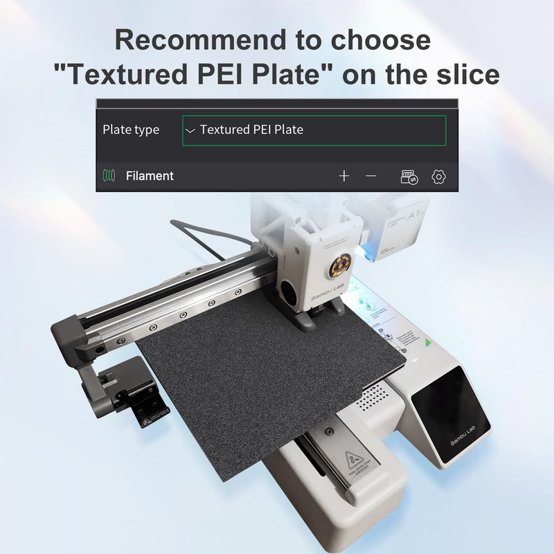 [Australia - AusPower] - Textured PEI Build Plate for Bambu Lab A1 Mini, Flexible Double Sided Smooth Textured PEI Spring Steel Sheet 184x184mm Excellent Adhesion Plate for Bambulab A1 Mini Smooth Black PEI+Textured Black PEI 