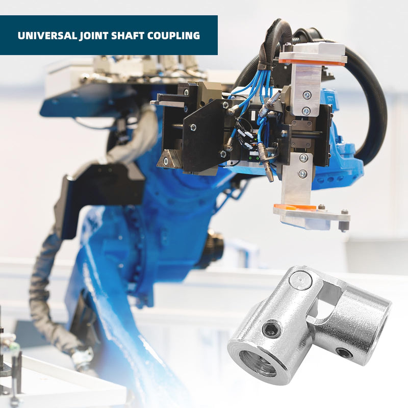 [Australia - AusPower] - 4 Pcs 8mm to 8mm Universal Joint Shaft Coupling Rotatable Metal Shaf Coupling Motor Connector Coupler with Screws and Wrench for RC Car Robot Crawler Boat 