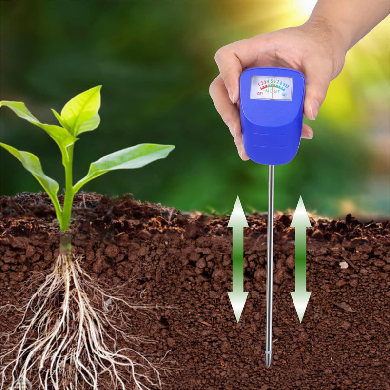 XLUX Soil Moisture Meter, Plant Water Monitor, Hygrometer Sensor for Gardening, Farming, Flower Pot, Indoor and Outdoor, 8 Pack Blue