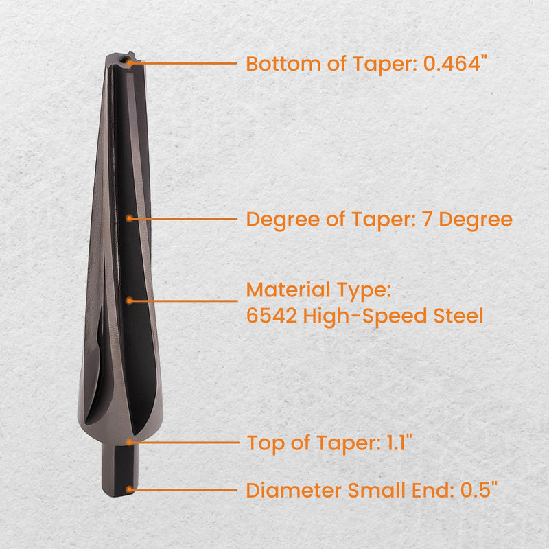 [Australia - AusPower] - maXpeedingros 7 Degree Tapered Ball Joint Reamer Tie Rod Reamer for 1-1/2" Per Foot 