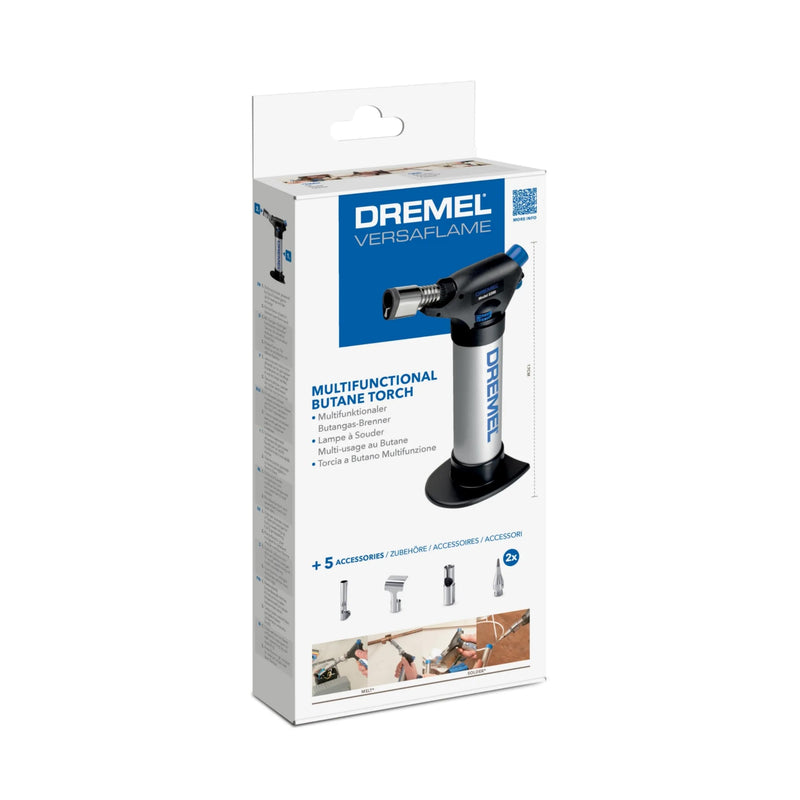 Dremel 2200 VersaFlame Multifunctional Butane Gas Burner - Butane Gas Blowtorch, Gas Burner and Soldering Kit (with 5 Accessories for Soldering, Shrinking, Welding, Flambing) New Dremel Versaflame 2200-7