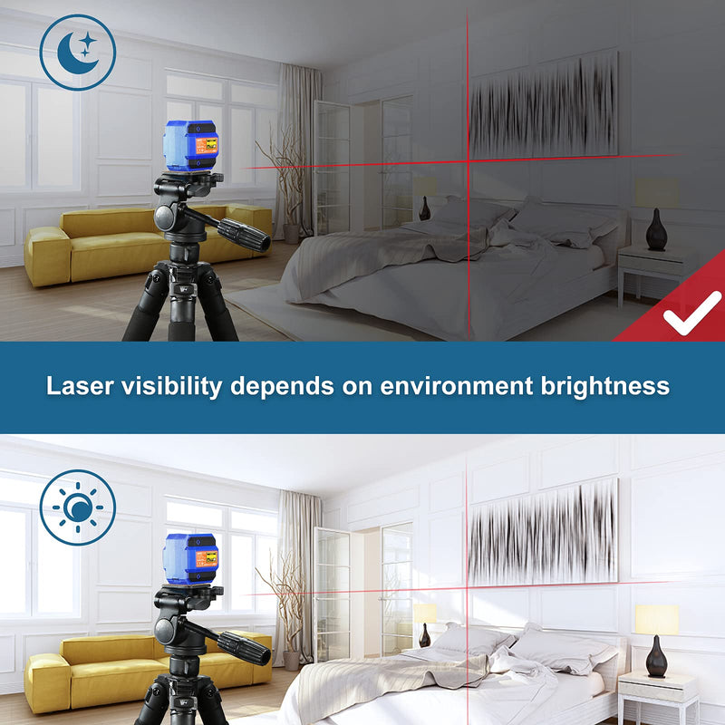 Laser Level 33-50 Feet Self-Leveling Line Lasers with Horizontal & Vertical Line Cross-Line Laser, SORAKO Line Laser Level Tool for Construction, Laser Class II (Batteries Included)
