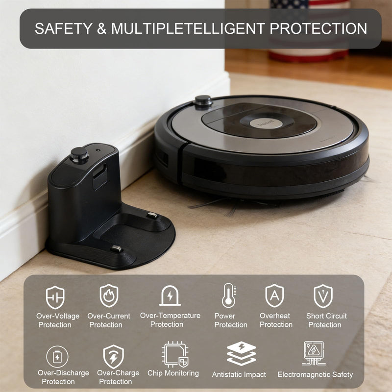 [Australia - AusPower] - for Roomba Charger Dock,Replacement for iRobot Roomba Charging Base e5 e6 i1 i3 i4 i5 i6 i7 i8 500-900 Series Models Vacuum Cleaners-with US- Power Cord ADF-N1 17070 17064 4452369(1pcs+1cable) 1pcs+1cable 