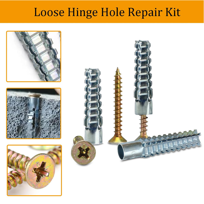 [Australia - AusPower] - 100 Pcs Drywall Anchors (Screws No Included), Expansion Pipe for Hollow Walls Tile,Cement Bolt Expansion Tube,Fixing Stripped Screw Holes(M8*32) 8*32 silver 100 