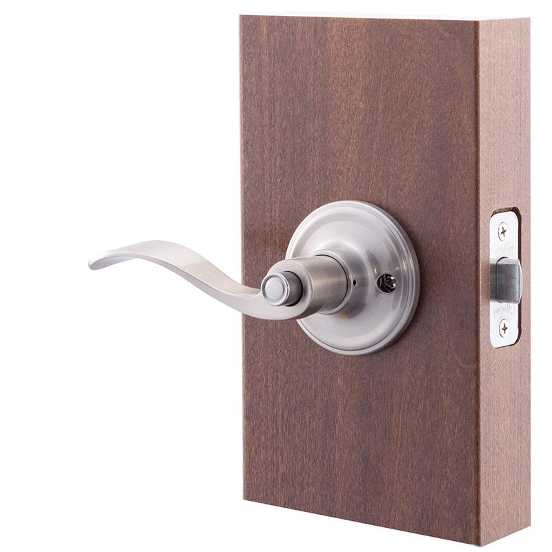 Copper Creek WL2231SS Waverlie Lever, Satin Stainless Privacy