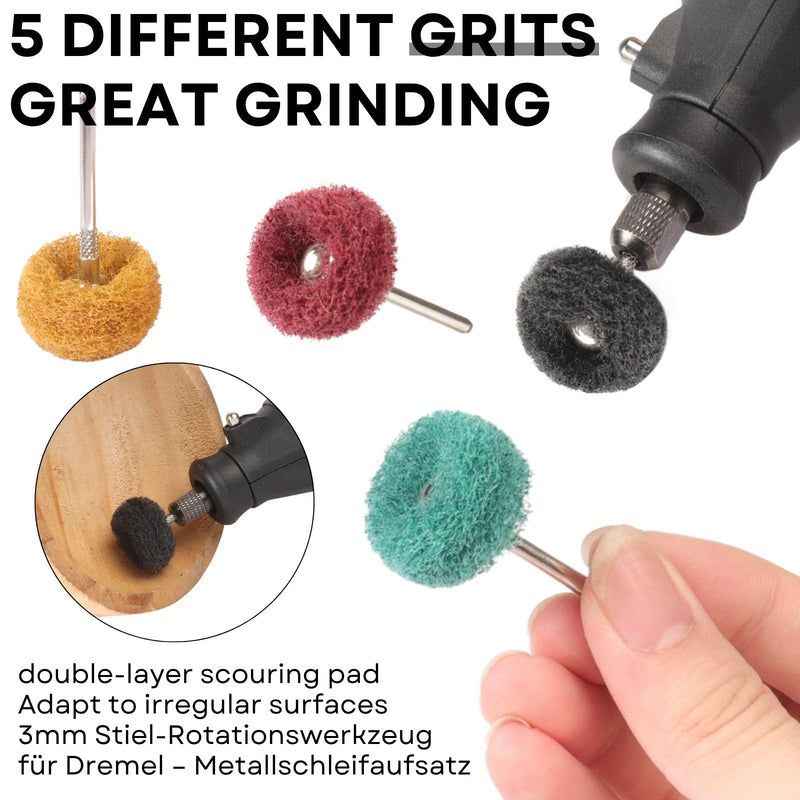 [Australia - AusPower] - Shineboc Pack of 100 Sanding Discs Polishing Discs Set with Dremel Accessories, 80/150/240/400/600 Grit Polishing Attachment Cordless Screwdriver for Grinding Head for Polishing and Grinding Metal BJB-100PCS-mix 
