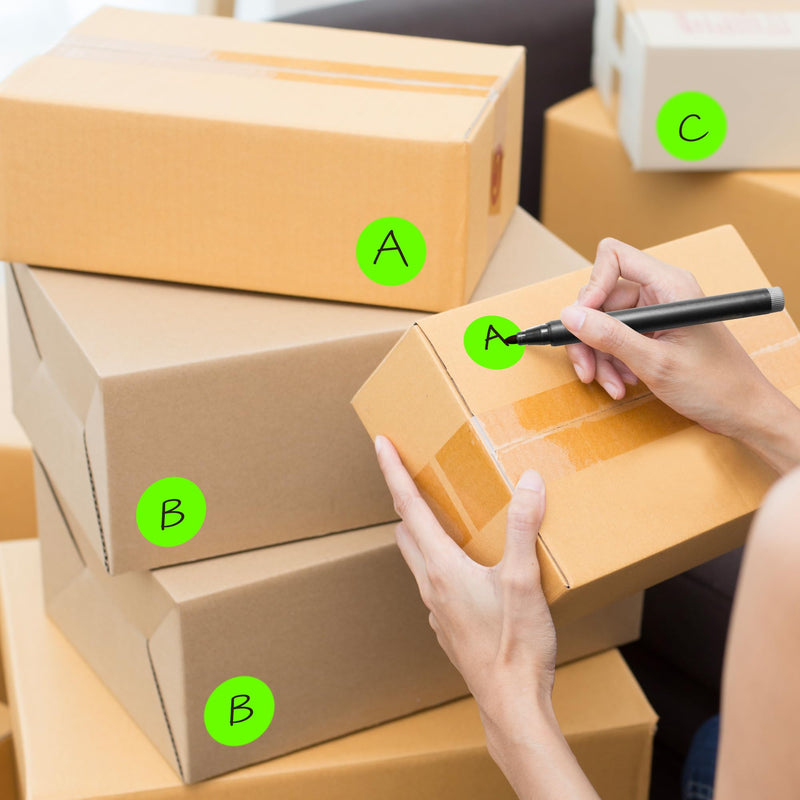 PARLAIM 1000 Pack, Fluorescent Green Dot Stickers 1 inch Round Circle Labels Garage Sale Stickers