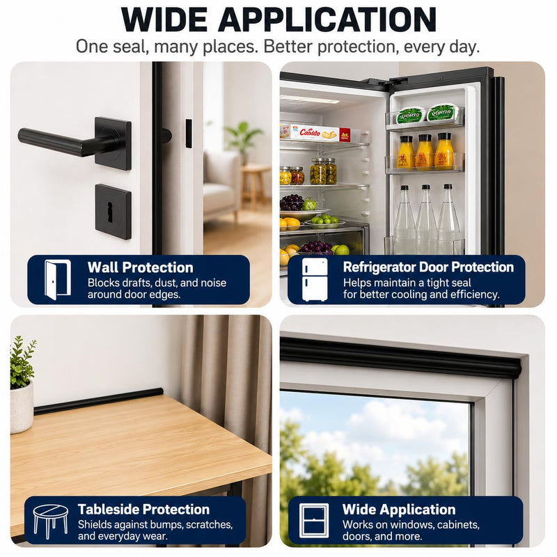 Weather Stripping Door Seal Strip, 196 inch * 3 Wedge-Shape Window Foam Seal Strip, Soundproofing, Winter Insulation Tape Strip for Frame, Noise Blocker, Door Gap Filler for Exterior White