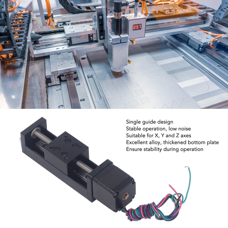 28 Stepper Motor Mini Linear Rail Slide Actuator, 50mm Stroke, X Y Z Stage with T Screw Rod, DIY CNC Router Parts
