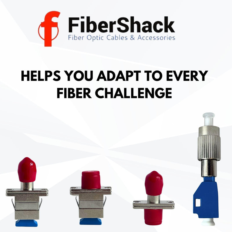[Australia - AusPower] - Fiber Optic Adapter Kit - 20 x 4 Fiber Adapter Kit - Transition your Fiber Optic Cables from SC/FC or LC Fiber Adapter to FC/ST Fiber Optic Cables 
