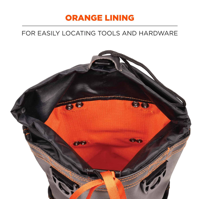 Ergodyne Arsenal 5926 Topped Bolt Bag Tool Pouch – Short, Polyester , Gray
