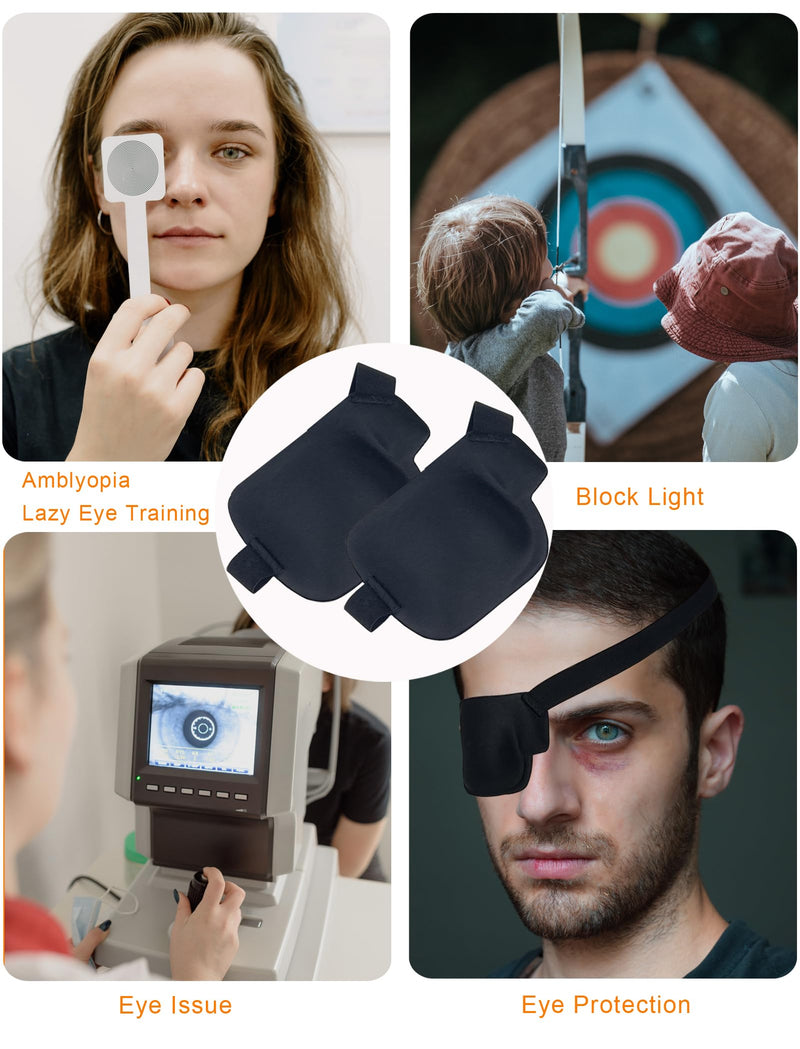 [Australia - AusPower] - Eye Patch, 2PCS Medical Eye Patches for Adults Kids, 3D Amblyopia Lazy Eye Patches for Right Eye (Right) 