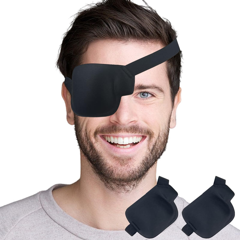[Australia - AusPower] - Eye Patch, 2PCS Medical Eye Patches for Adults Kids, 3D Amblyopia Lazy Eye Patches for Right Eye (Right) 
