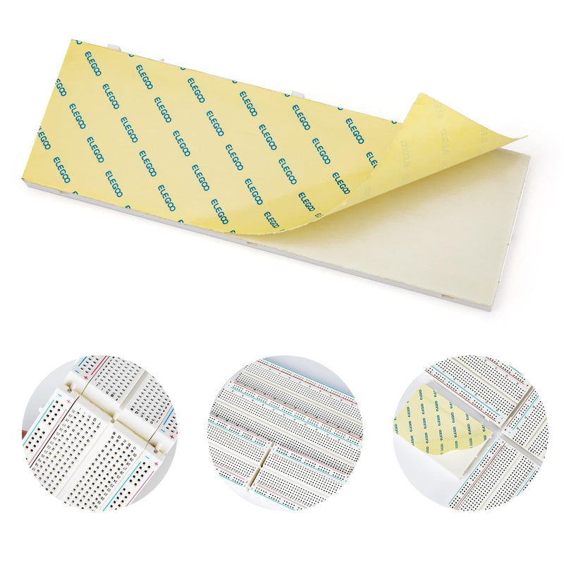 [Australia - AusPower] - ELEGOO 2PCS 830 Point & 2PCS 400 Point Breadboard Kit Solderless Breadboards for Arduino Bread Boards Electronics for Circuits Projects Prototype Board 