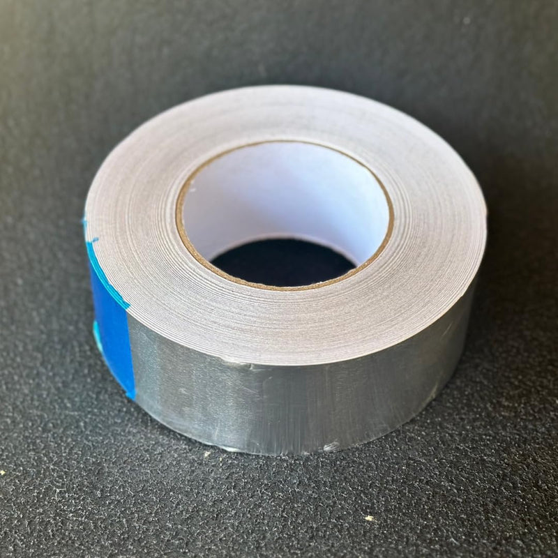 BlueTex InsulationㅤHVAC Aluminum Foil Tape 2 inch x 75 Yards (225 feet) 4 mil, Heavy-Duty Silver Duct Tape Metallic, High/Low Temperatures Aluminum Tape for Ductwork, Insulation & Vapor Barrier Seams 2" wide x 225' long