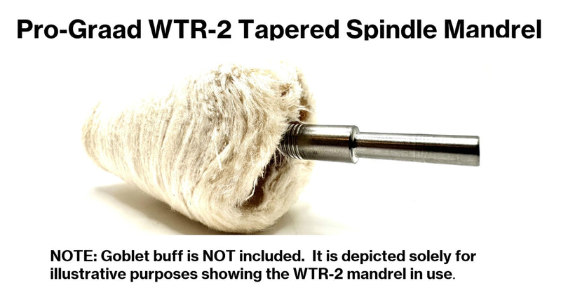 [Australia - AusPower] - WTR-2 Tapered Spindle Mandrel Threaded Mandrel Screw Thread - 1/4" Shank Cone Point, Taper & Goblet Buff Mandrels, 1 Pack 