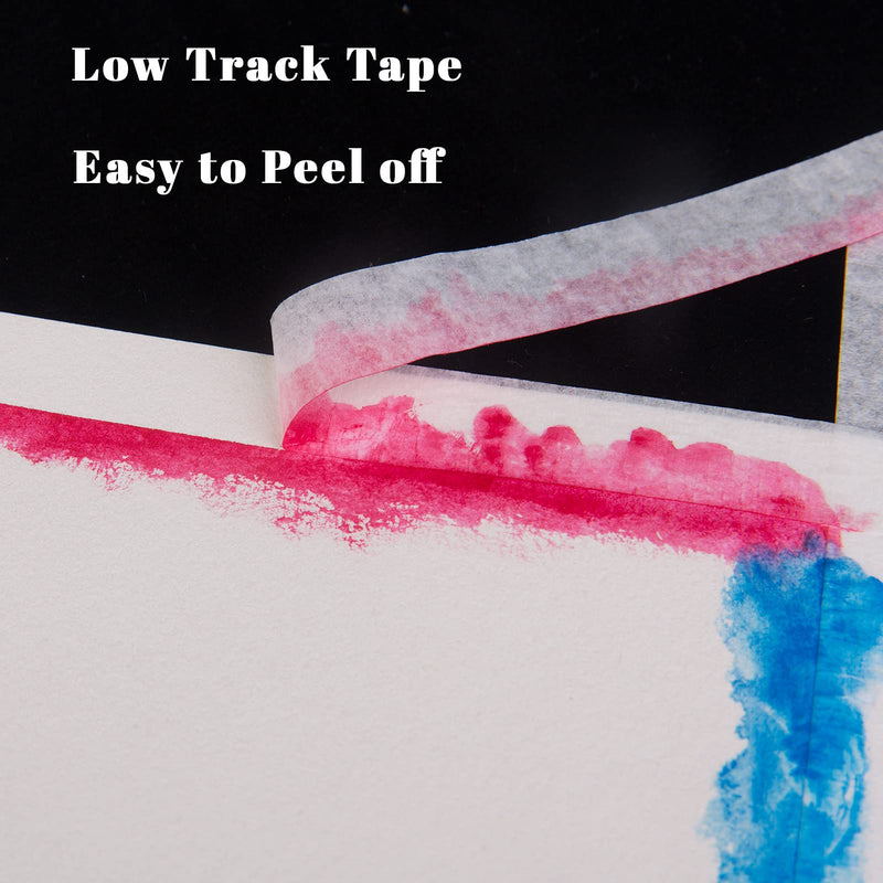 Artist Tape for Drafting Art, 3 Pack Acid-Free White Masking Tape for Watercolor Painting Canvas Framing, 0.8inch Wide 540FT Long Total