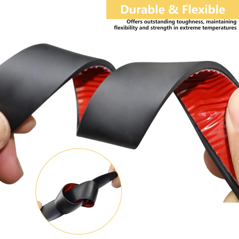 Rubber Strips with Adhesive Backing (1"&2" Wide x1/8" Thick x118&40" Long, 2 Sizes) – Industrial Insulation Neoprene Rubber Strips for Industrial Electrical Gaskets,Liner