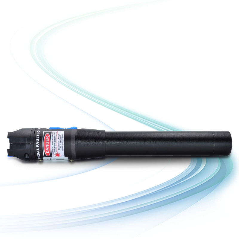 [Australia - AusPower] - speedwolf 650nm 30KM(18.6mi) Pen-Type Red Light Visual Fault Locator (VFL) / Red Light Source Fiber Optic Cable Test Tool for SC,FC,ST Adapter 