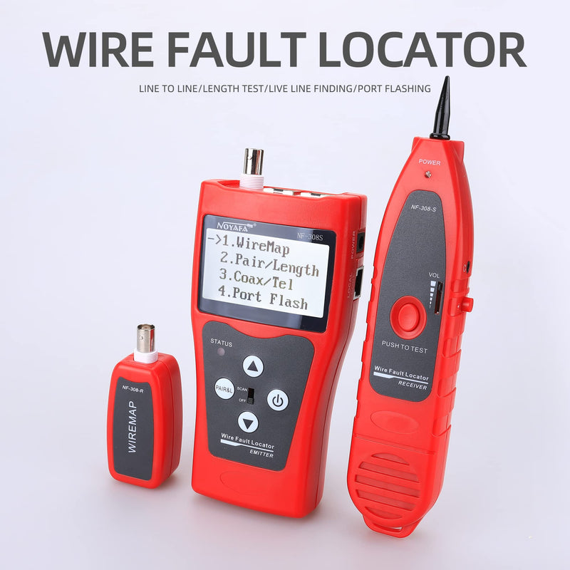 [Australia - AusPower] - Tekit NF-308 Multipurpose Network Cable Tester Hunting Wire Sorting and Cable Length Test 5e 6e Cable Coaxial Rj45 Open Jumper Wire by Tekit 