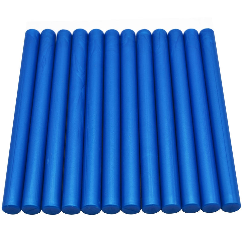 [Australia - AusPower] - Royal Blue Sealing Wax Glue Gun Stick, Making Wax Seals for Letter Thanks Card Envelope, Wedding or Event Party Invitation, Gift Wrapping - Pack of 12 