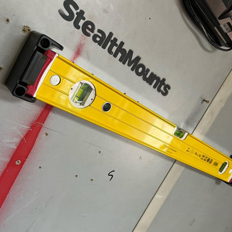 [Australia - AusPower] - StealthMounts Yellow Universal Level Holder | Locking Level Mounts | 2 Pack | Fits All Brands | Perfect for Level Storage 
