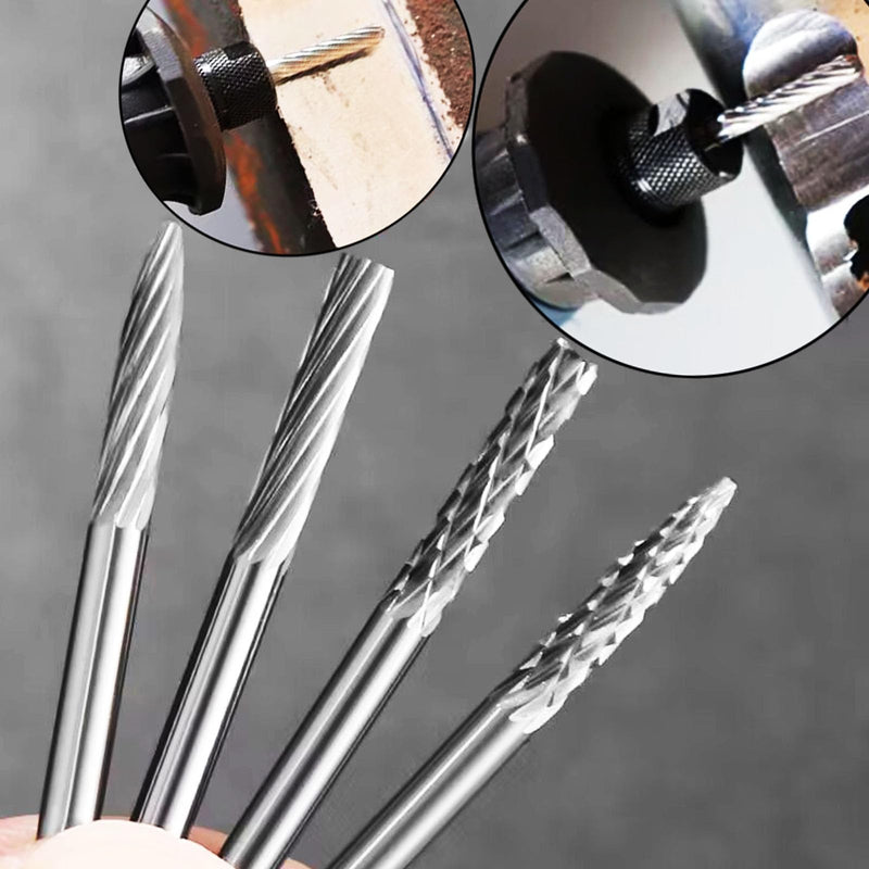 [Australia - AusPower] - Luo ke 20 Pcs Ø2.35 x 2.35 mm Aluminum Cutting Burr, 3/32 Inch Shank Carbide Burr Bits For Rotary Tool Include Dremel 2.35x2.35 Silver 