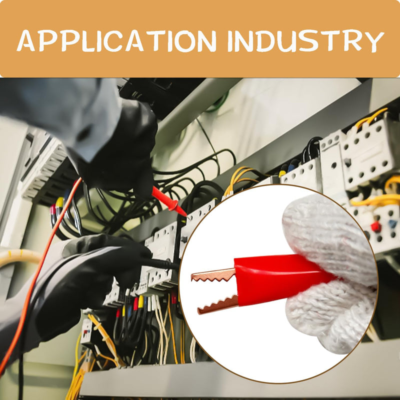 [Australia - AusPower] - 18PCS 3 Colors Brass Gator Clips, Alligator Clips Electrical Test with Soft Insulated Cover DD035 