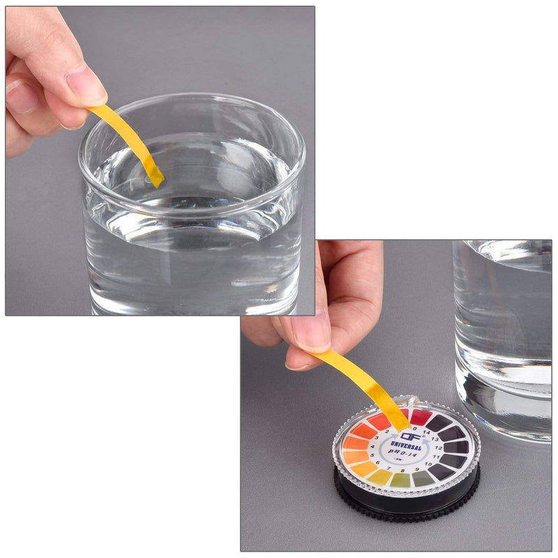 Universal pH Test Paper Strips Roll, pH Value Full Range 0-14, 2 Rolls, 5 m/Roll