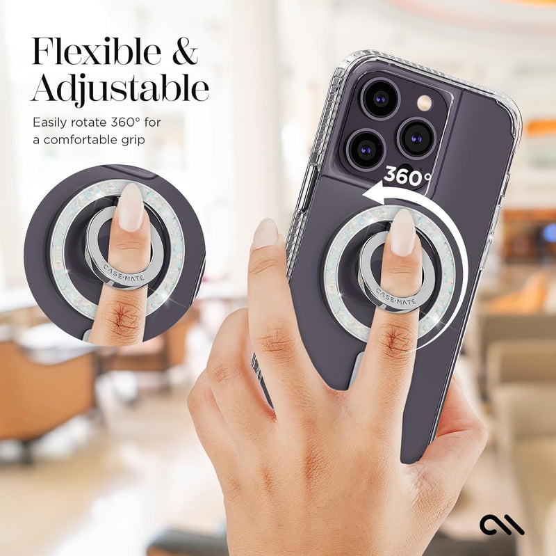 [Australia - AusPower] - Case-Mate Magnetic Phone Grip and Phone Ring Holder - Magnetic iPhone Holder - Removable MagSafe iPhone Accessories - Rotatable Kickstand for iPhone 15 Pro Max/ 14 Pro Max/ 13 Pro Max -Twinkle Diamond Twinkle Diamond 