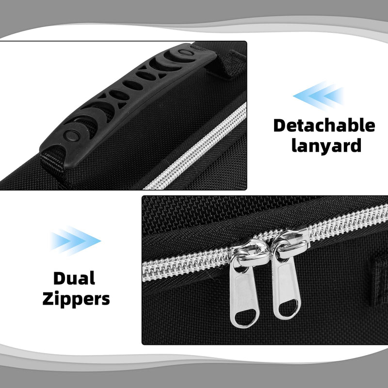 [Australia - AusPower] - Hard Case for Smart Nebulizer,Portable Nebulizer Bag,Desktop Inhaler Nebulizer for Home Travel Use,Medical Case for Inhaler Spacer, Masks, Asthma Accessories Medicine Storage Bag, Black 