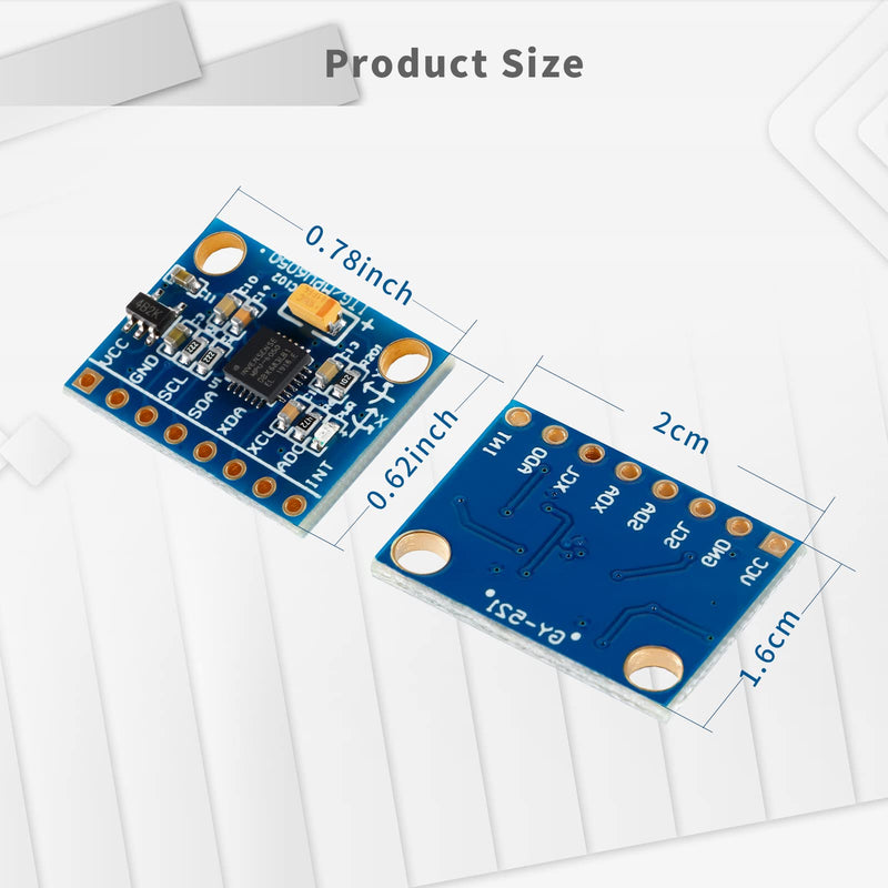 [Australia - AusPower] - GY-521 MPU6050 3 Axis Accelerometer Gyroscope Module,6DOF 3-Axis Accelerometer + 3-Axis Gyroscope Sensor Module16-Bit AD Converter Data Output IIC I2C for Arduino (3PCS) 