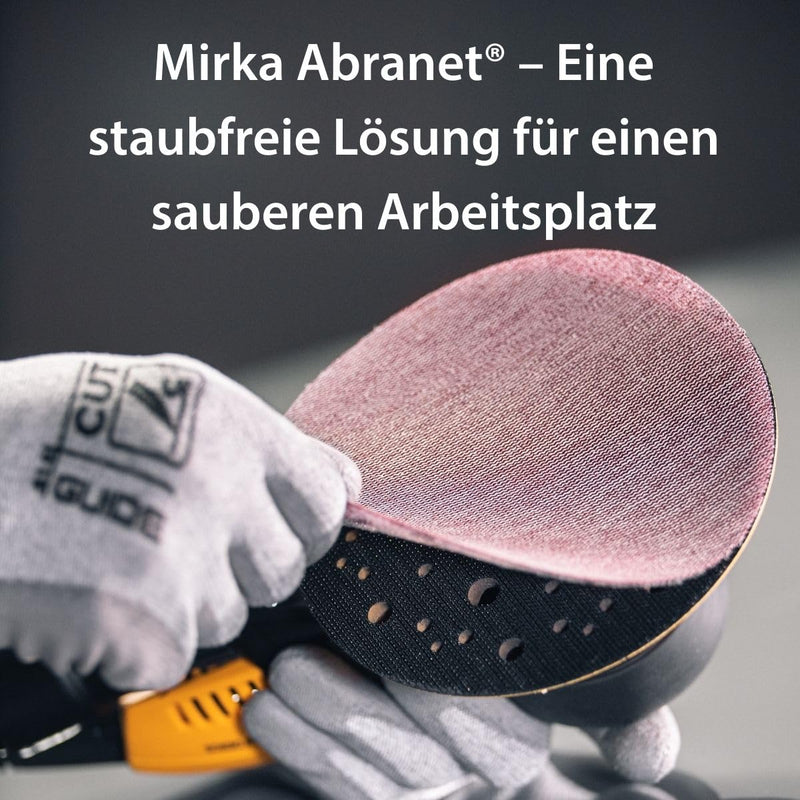 Mirka Abranet 5424105051 Mesh Sanding Discs, Diameter 150 mm, Velcro, Grit P500, Pack of 50, for Sanding Wood, Filler, Varnish, Plastic; Dust-free sanding | Mesh Sanding Discs P500 for Wood Spatula Paint Plastic High Dust Extraction Durable Grain P500