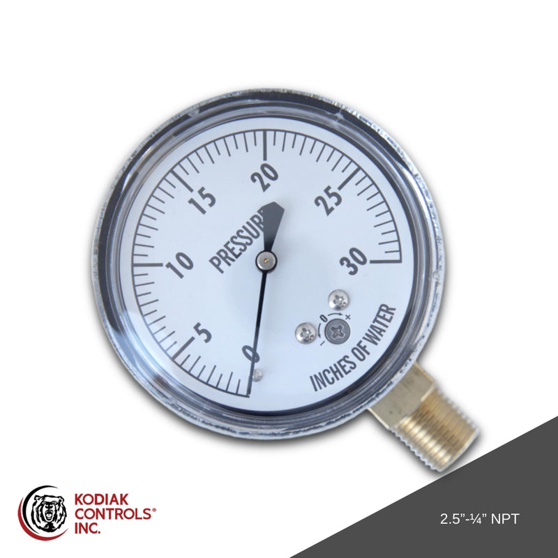 [Australia - AusPower] - KC25-30"H2O Low Pressure Gauge 30" WC 1 